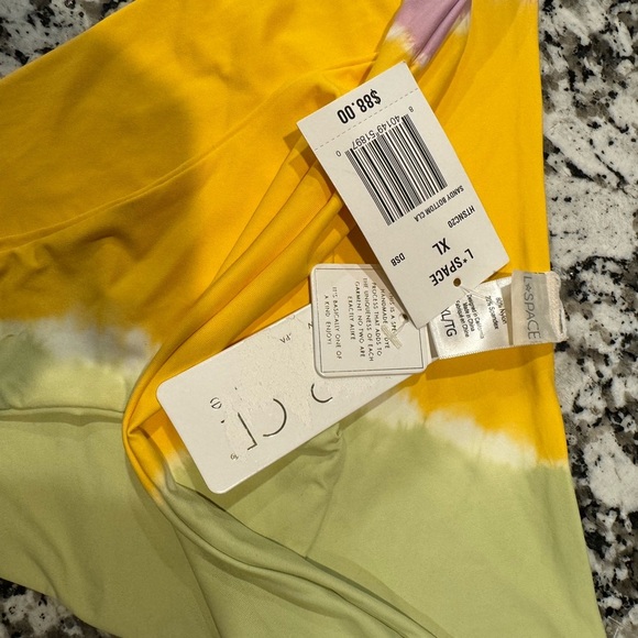 L*Space Sandy Bikini Bottom Classic, Diagonal Sunburst Tie Dye, X Large, NWT - Picture 5 of 8